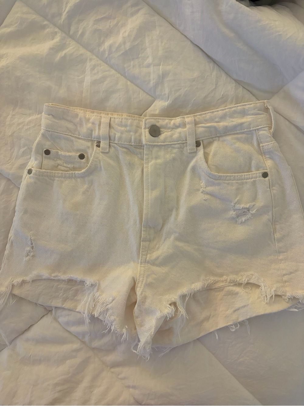 Zara Denim Shorts - White